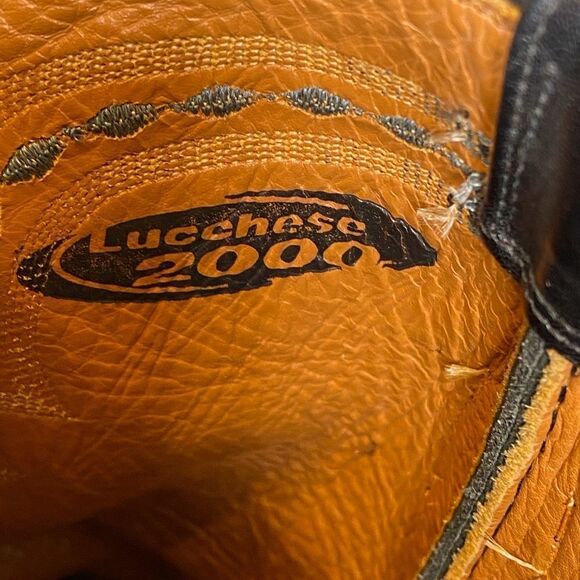 LUCCHESE 2000, MEN'S OSTRICH BOOTS, SIZE: 10D COLOR: BLACK, - Picture 6 of 9